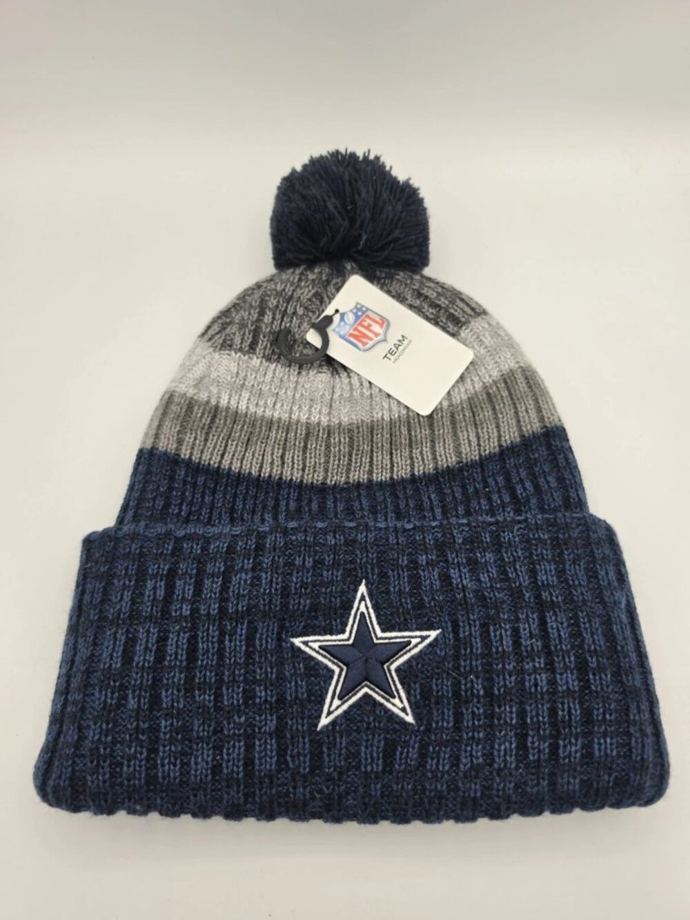 Dallas Cowboys Blue Gray Heavyweight Knit Beanie NFL Team Headware NWT